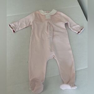 Burberry Light Pink Baby Footie authentic